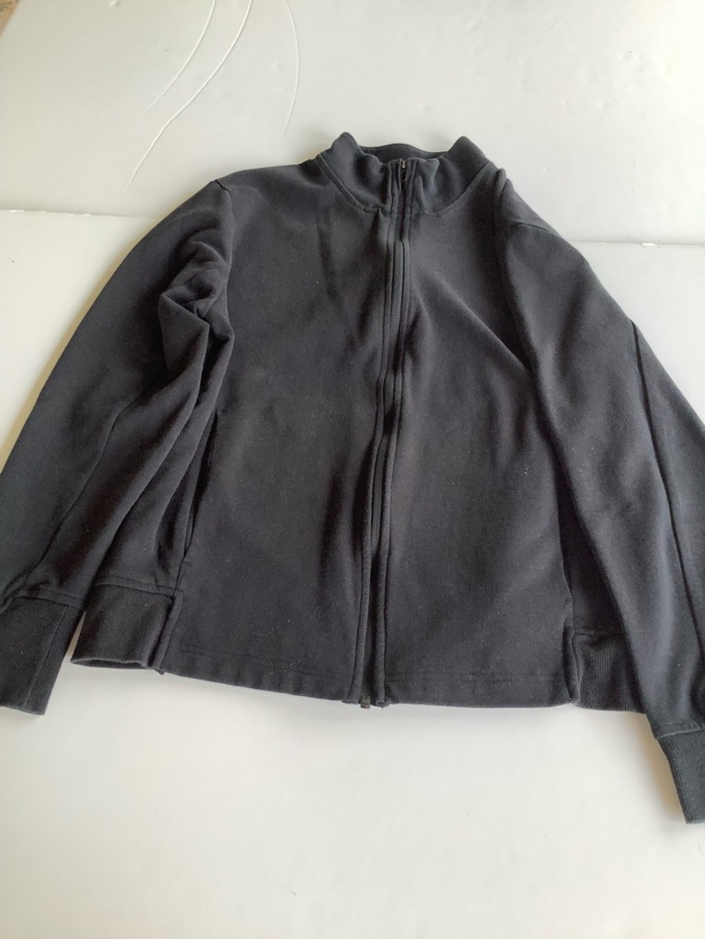 Lightweight Black Zip-Front Shirt Jacket - Unbranded